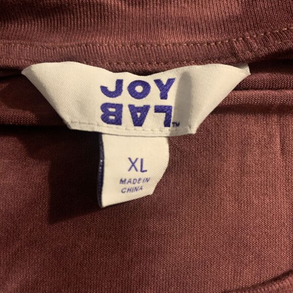 JoyLab Tie-Dye Muscle Tank Top Womens XL Crop Athletic Stretch Raw Edge Burgundy - Picture 6 of 11